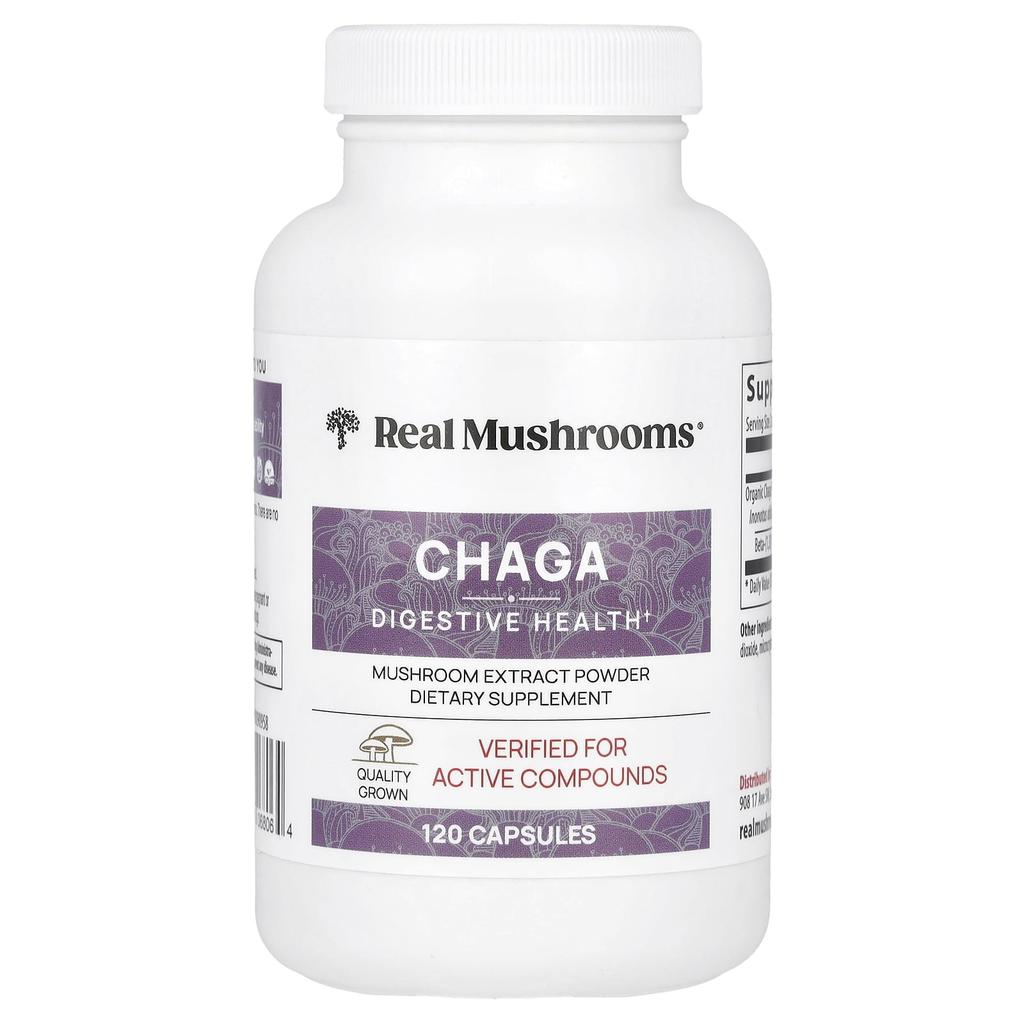 Chaga Mushroom, Mushroom Extract Powder, 120 Capsules