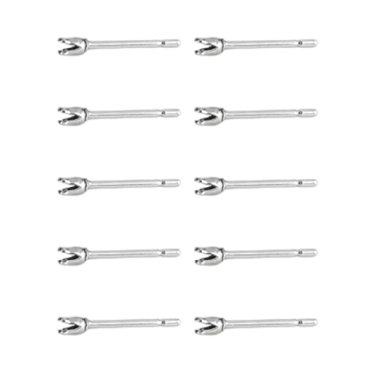 Zestaw 10 sztuk komponentów do tworzenia biżuterii z ząbkami Modny dodatek do cyrkonii, ćwieków, kolczyków i zestawu do rękodzieła dla dorosłych