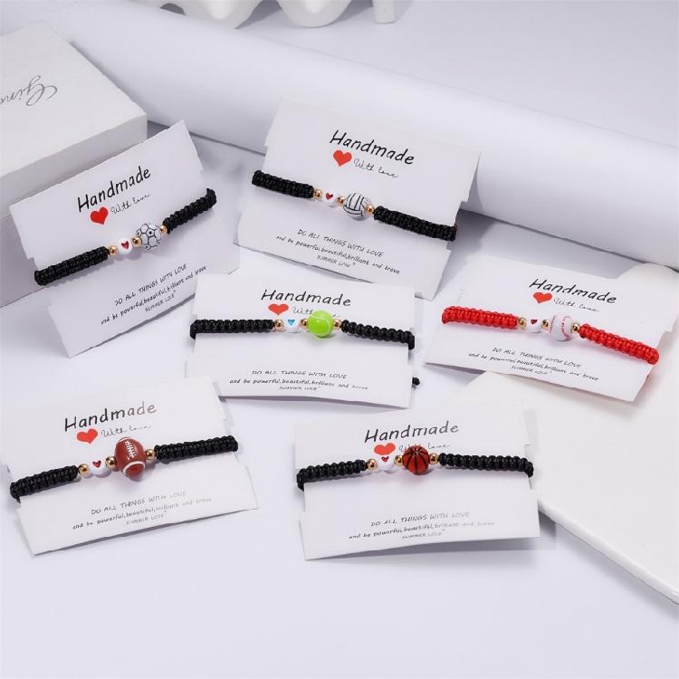 Kugelförmiges Armband mit verstellbarem Kordelzug, handgefertigtes Armband, Glücksbringer