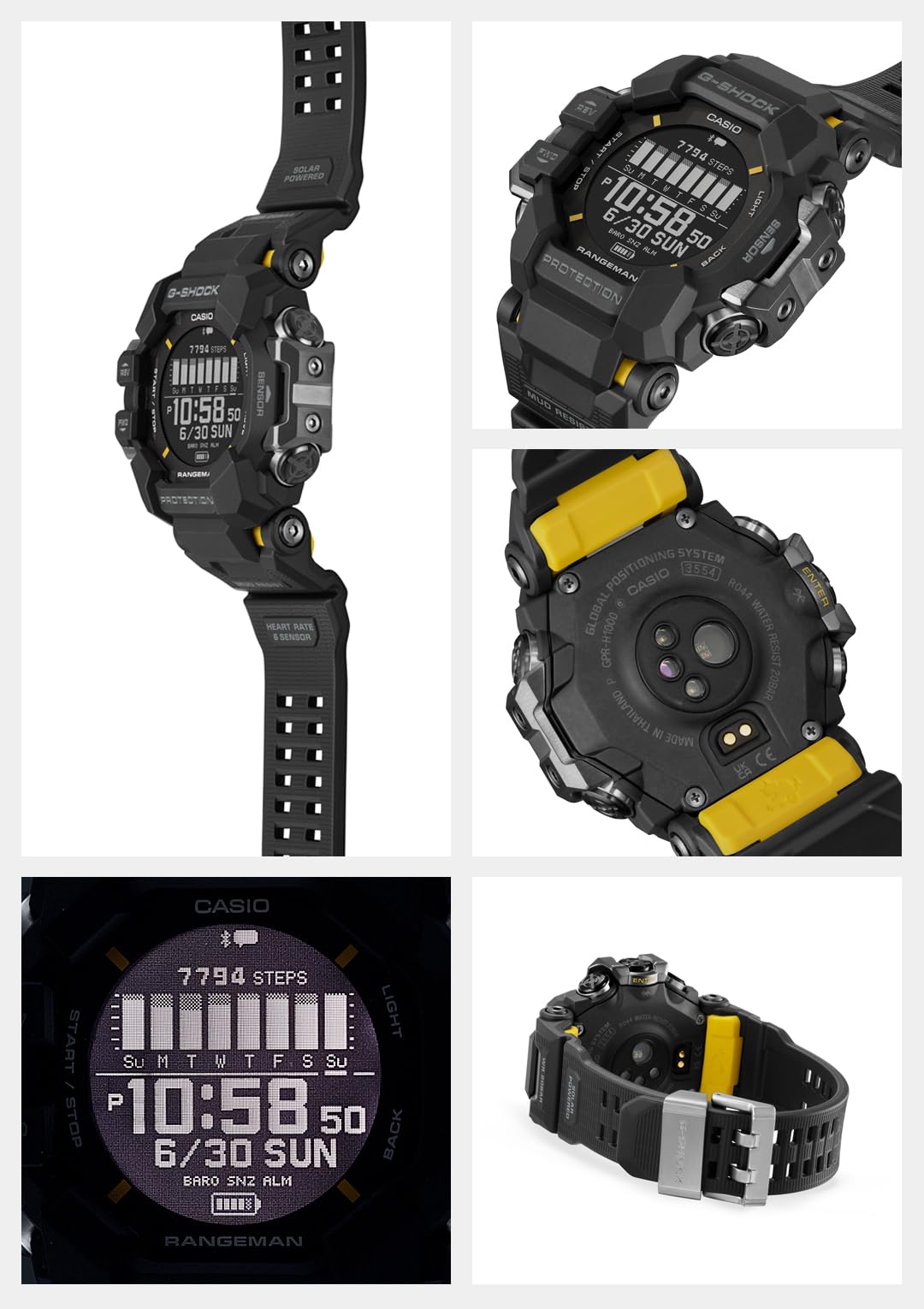 Casio G-Shock RANGEMAN GPR-H1000-1JR, GPS и датчик сердечного