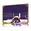 WPAP Boxing Ring Popart D Texture Printed Poster Custom Vintage Metal Tin Plate Sign for Wall Art Home Decoration Ornaments