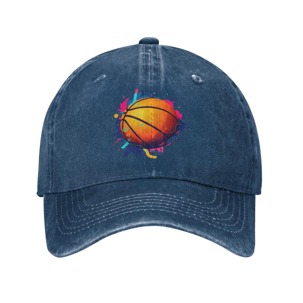 Funny Basketball Sun Baseball Cap  Casual UnisexTeens Washed Hip Hop Hats High Quality Outdoor Sports Baseball Caps Gift Idea