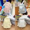 Natureinspired Nylon Backpack With Drawstrings And Geometric Pattern For Teens