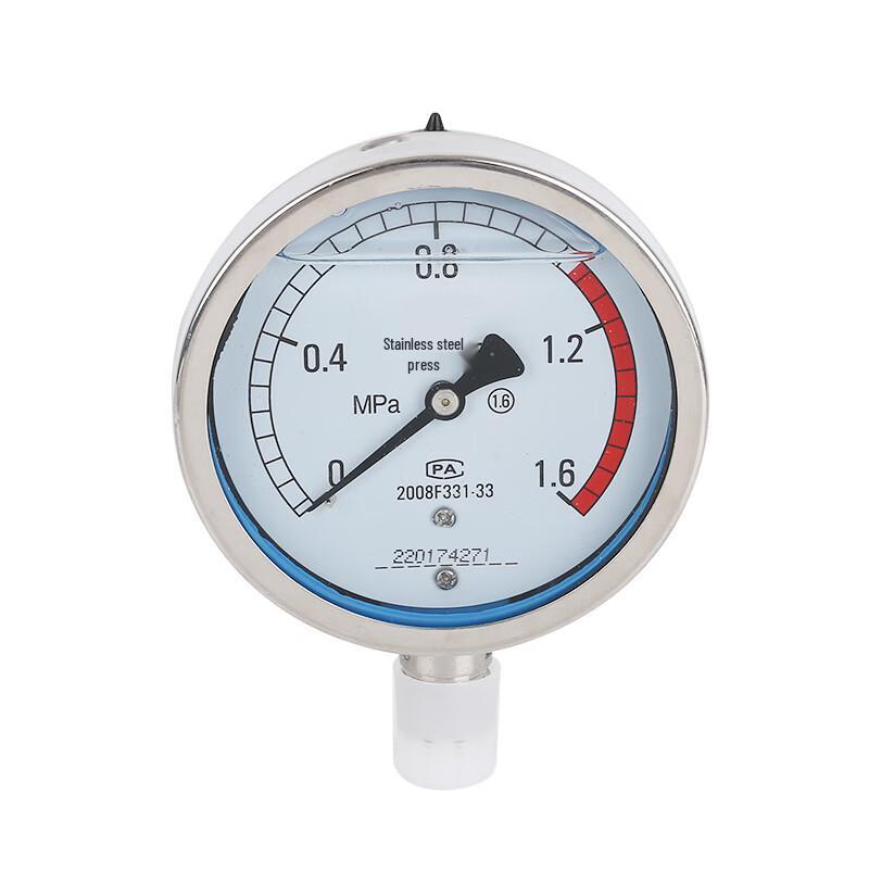 Yixiu 304 Stainless Steel Vibration-Resistant Pressure Gauge