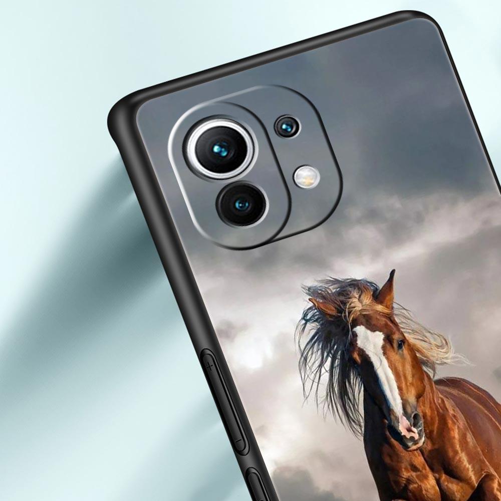 Animal Horse Phone Case Cover for Xiaomi Mi 17 15 14 13 12 11 Ultra 15T 14T 13T 12T 11T Pro Lite 5G Soft TPU Shell Fundas Capas