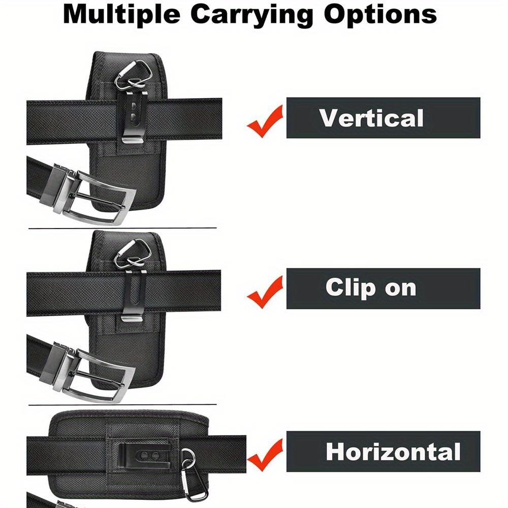 3.5-6.8inch Phone Nylon Pouch Cell Phone Belt Clip Carrying Holster Case Waist Bag for IPhone, Samsung Galaxy