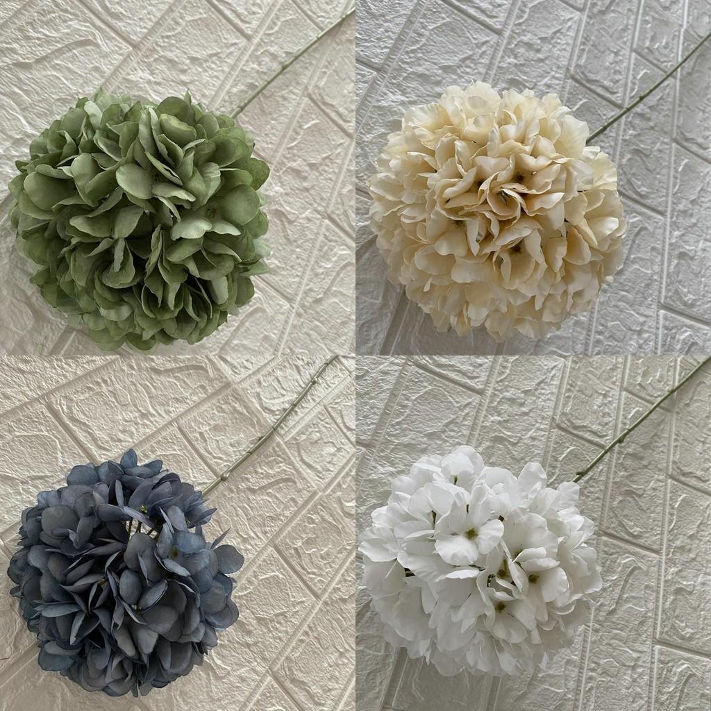 Hydrangea Faux Flowers For Wedding Hall Decorations With Silk Material For Home And Photo Shoots