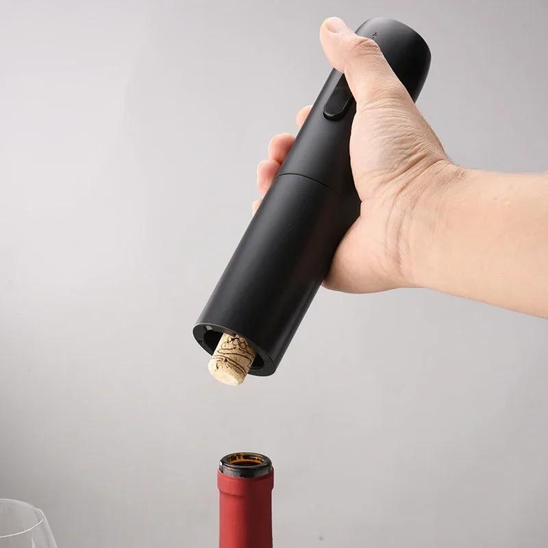 Electric Wine Bottle Opener Automatic Red Wine Corkscrew Rechargeable Opener Foil Cutter Base Wine Tools For Kitchen Accessories