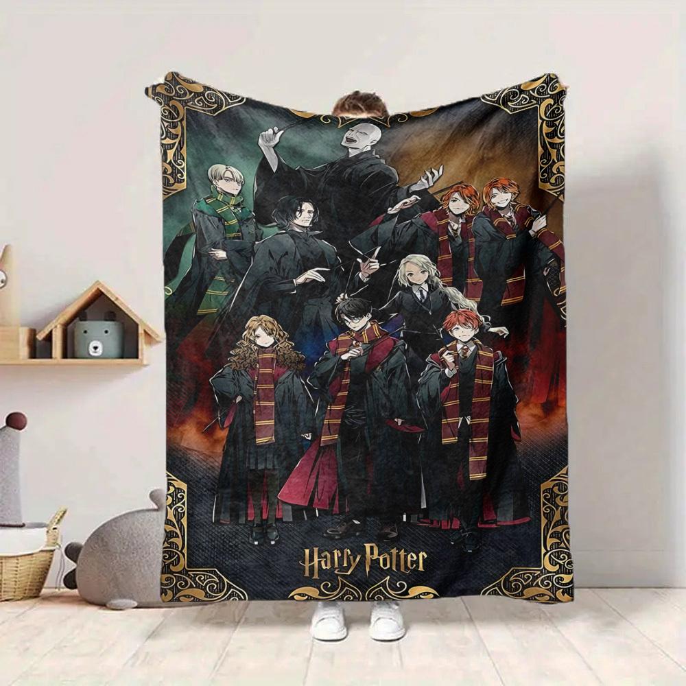 1 Stück Harry Potter, Hogwarts Decke Leichte Flanelldecke für Sofa, Bett, Reisen, Camping, Wohnzimmer, Büro, Couch, Stuhl und Bett