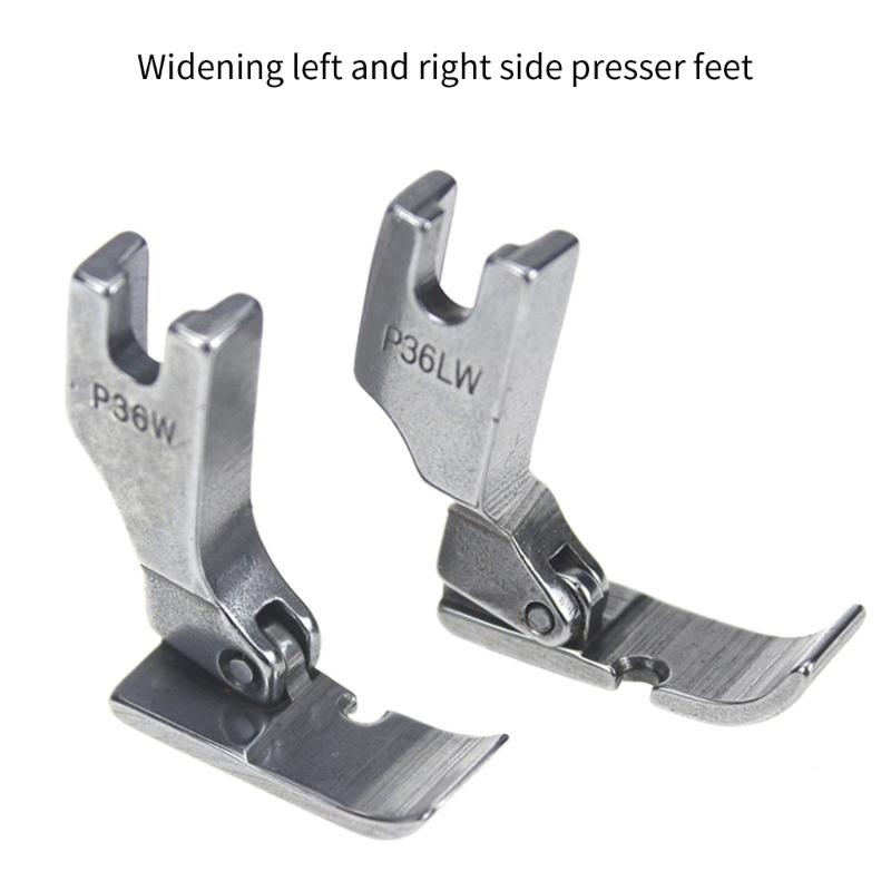 2Pcs Professional Single Side Alloy Steel Flatbed Presser Foot for Stitching Left OR Right Sewing Machine Accessories