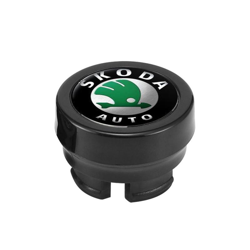ABS Car Cigarette Lighter Dust Cover Dustproof Cap Plug for Skoda Logo VRS Yeti Octavia Kamiq Kodiaq Karoq Superb Fabia Rapid ndf500