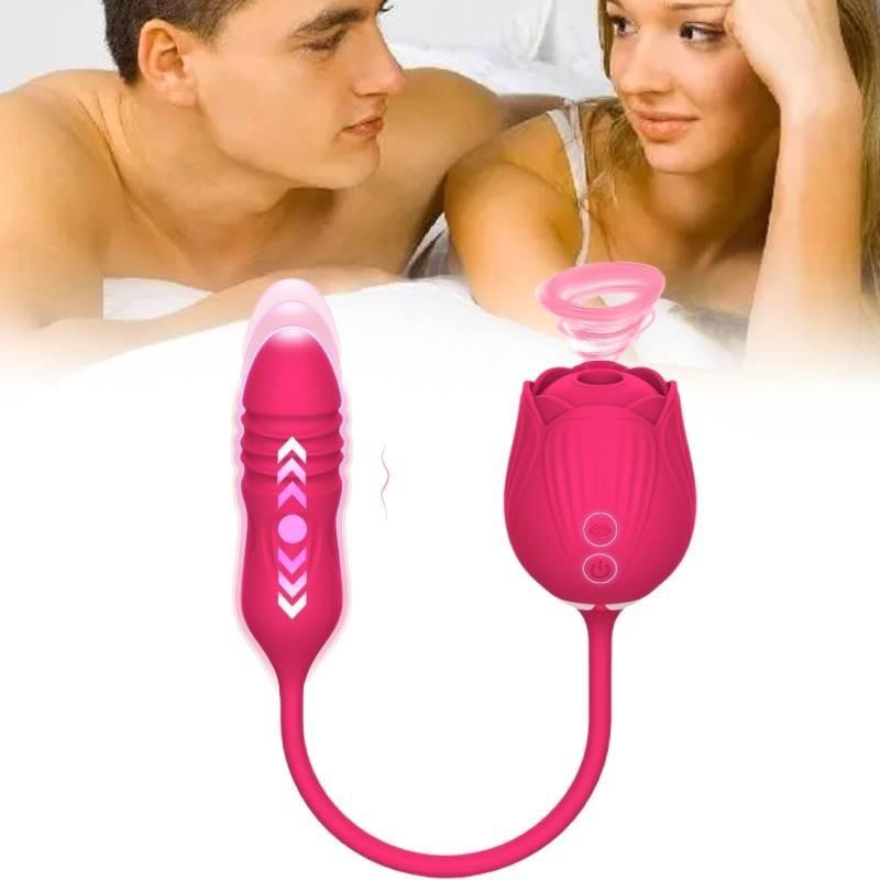 Sensual Dual-head Rose Massager For Women Eco-friendly Silicone Adult Toy