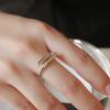 J.Lauren Bold Line Pipe Silver Ring R0687