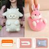 Hot Water Bottle, Rechargeable Hand Warmer, Explosion-Proof Plush Belly Warmer, Cute Hot Water Bag for Women's Bedding