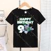 Summer Cartoon Party T Shirt for Boys Rocky Girls New Birthday Number Cute Tee Shirt Printed Clothes Anime Tops Gifts