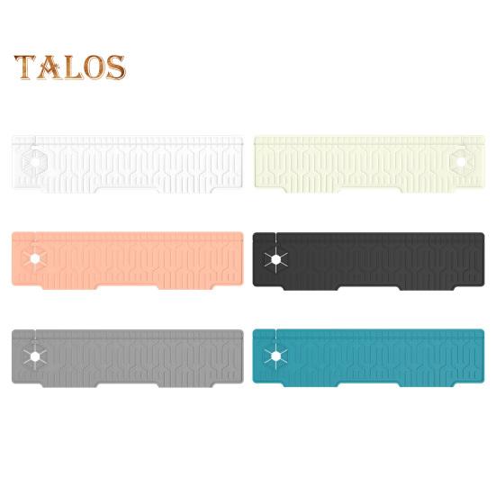 Silicone Faucet Sink Splash Guard Mat Foldable Drain Mat Non-Slip Multiple Drain Holes Adjustable Faucet Protector for Kitchens