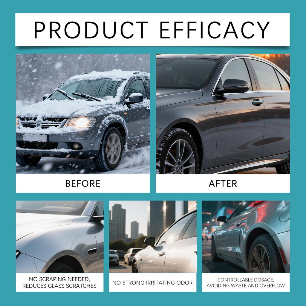 Automobile Deicing Agent Winter Use For Cleaning Ice And Snow From Car Windshields, Rearview Mirrors And Multiple Surfaces For Snow Removal,100ML