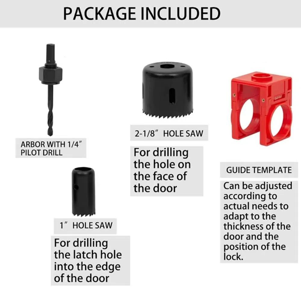 Fixing Tools Door Lock Installation Kit Precise Positioning Snap-lock Arms  Wooden Door