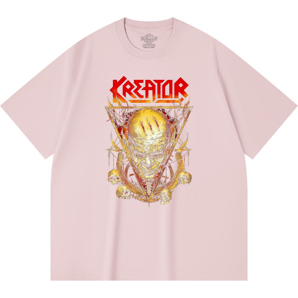 230 g/m² 100% Bavlna T-shirt Heavy Metal Rocková Kapela Tisk Populární Hudby Unisex Těžký Bavlněný T-shirt