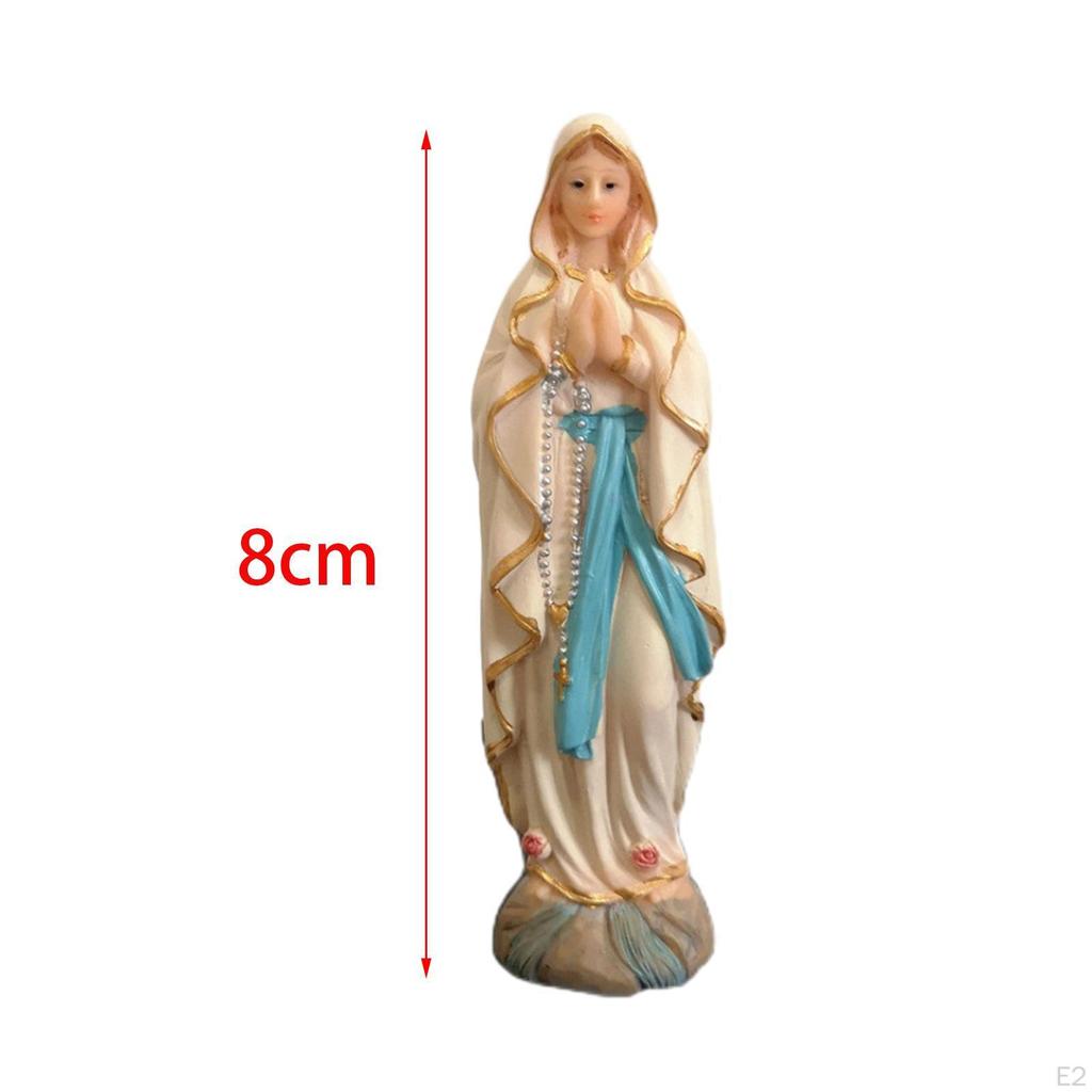 Figurine Decorative Resin Sculpture Blessed Lady Ceramic Fruit Artwork Statue for Study Room Holiday