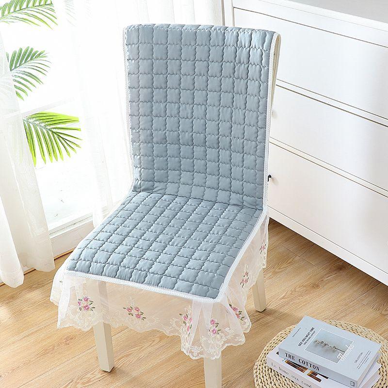 Lace Wave Lace Chair Cover Thickened Dining Table Seat  Cushion European Style Large Flower Table Cloth Integrated Chair Mat