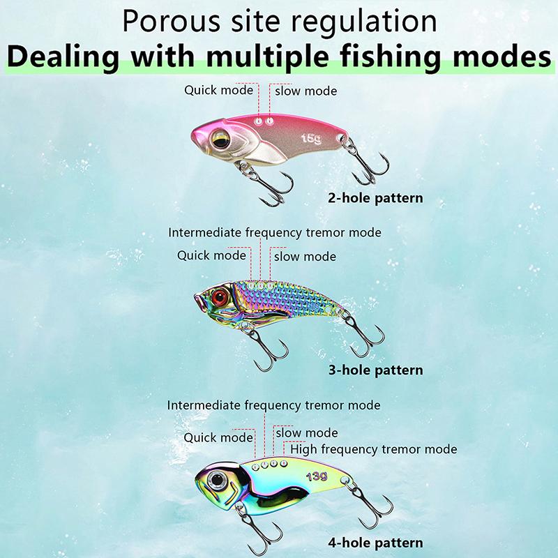 1Pcs 3.5-15G Metal Spinner Fishing Bait Vib Spoon Fishing Lure Crankbait Bass Artificial Hard Baits Cicada Vib Fishing Tackle