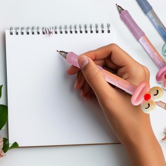 Cartoon Ballpoint Pens Kids Cute Gel Pen Assorted Ink Retractable Rollerball Pen School Office Supplies Gifts for Boys Girls Birthdays