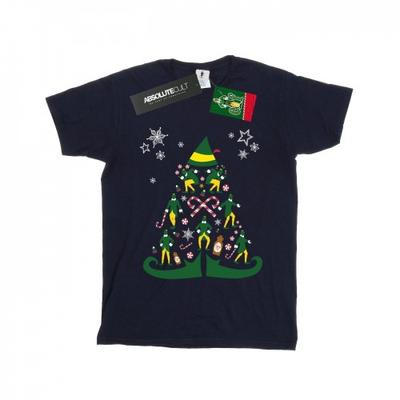 Damen Weihnachtsbaum Baumwolle Boyfriend T-Shirt