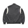 City Street Vintage Heavy Cotton Varsity Jacket - Gray