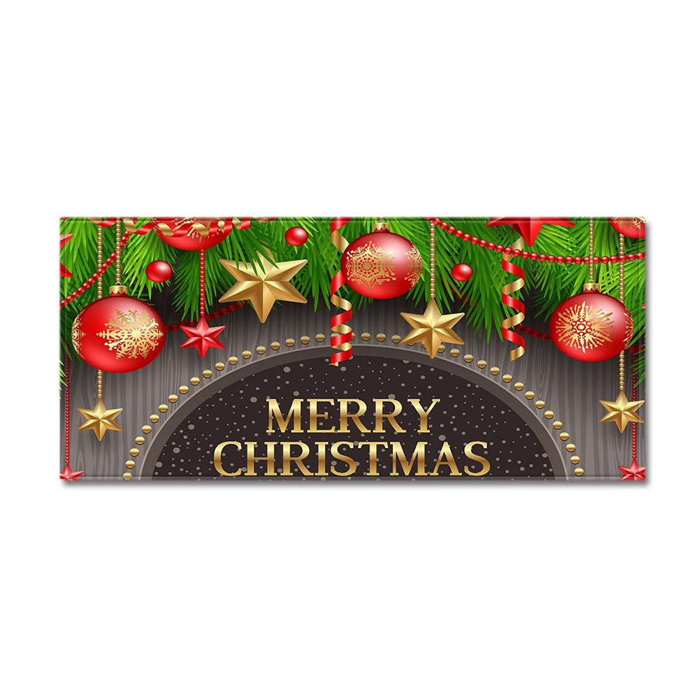 Christmas Household Bathroom Absorbent Non-Slip Mat Living Room Kitchen Sand Carpet Doormat Long Floor Mat