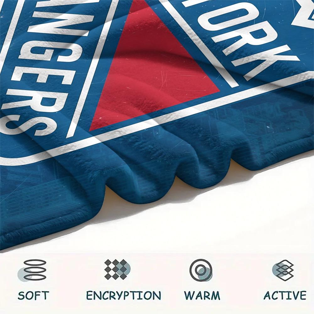 New York Rangers Flannel Blanket, High Quality Comfortable for All Seasons, Home Decor, Warmth and Comfort