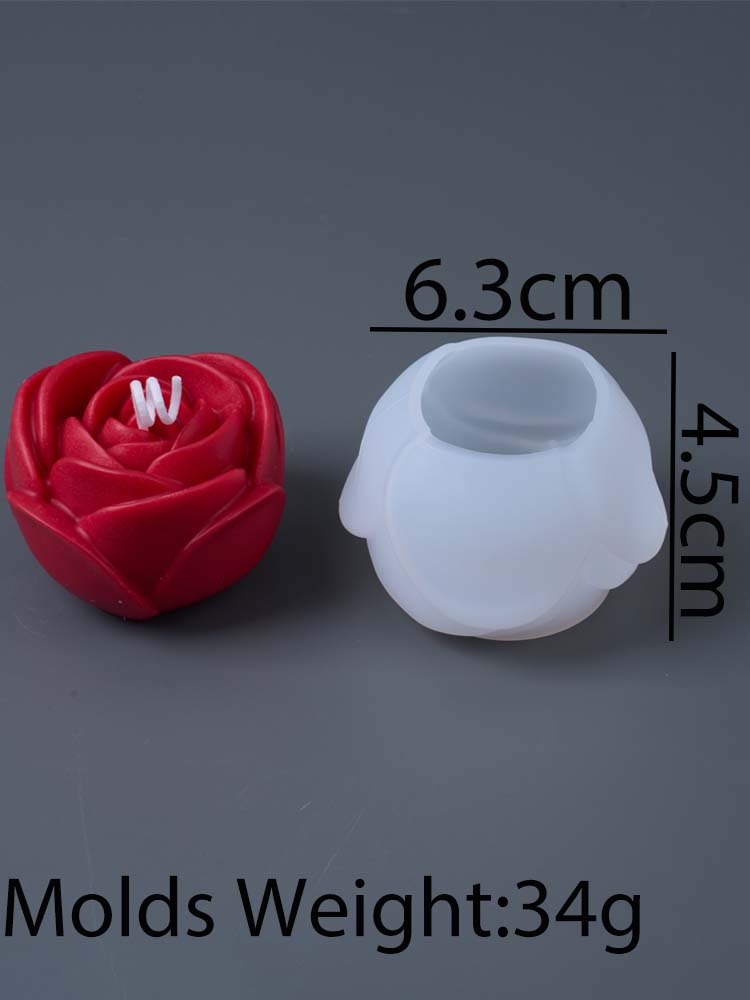 Silikonowa forma do świec w kształcie kwiatu 3D, DIY, romantyczna, zapachowa róża, formy do mydła, gipsu, żywicy, rękodzieło, dekoracja ślubna, walentynkowa