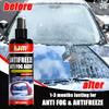 100ml Multi-Purpose Winter Glass Anti-Freeze & Fog Spray, Car Windshield Defogging Solution for Rainy, Foggy, Snowy Conditions,