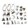 10pcs Breloques Chat Mignon Bronze Tibétain Couleur Argent Pendentifs Animaux Fabrication de Bijoux Anciens Bricolage Artisanat Fait Main
