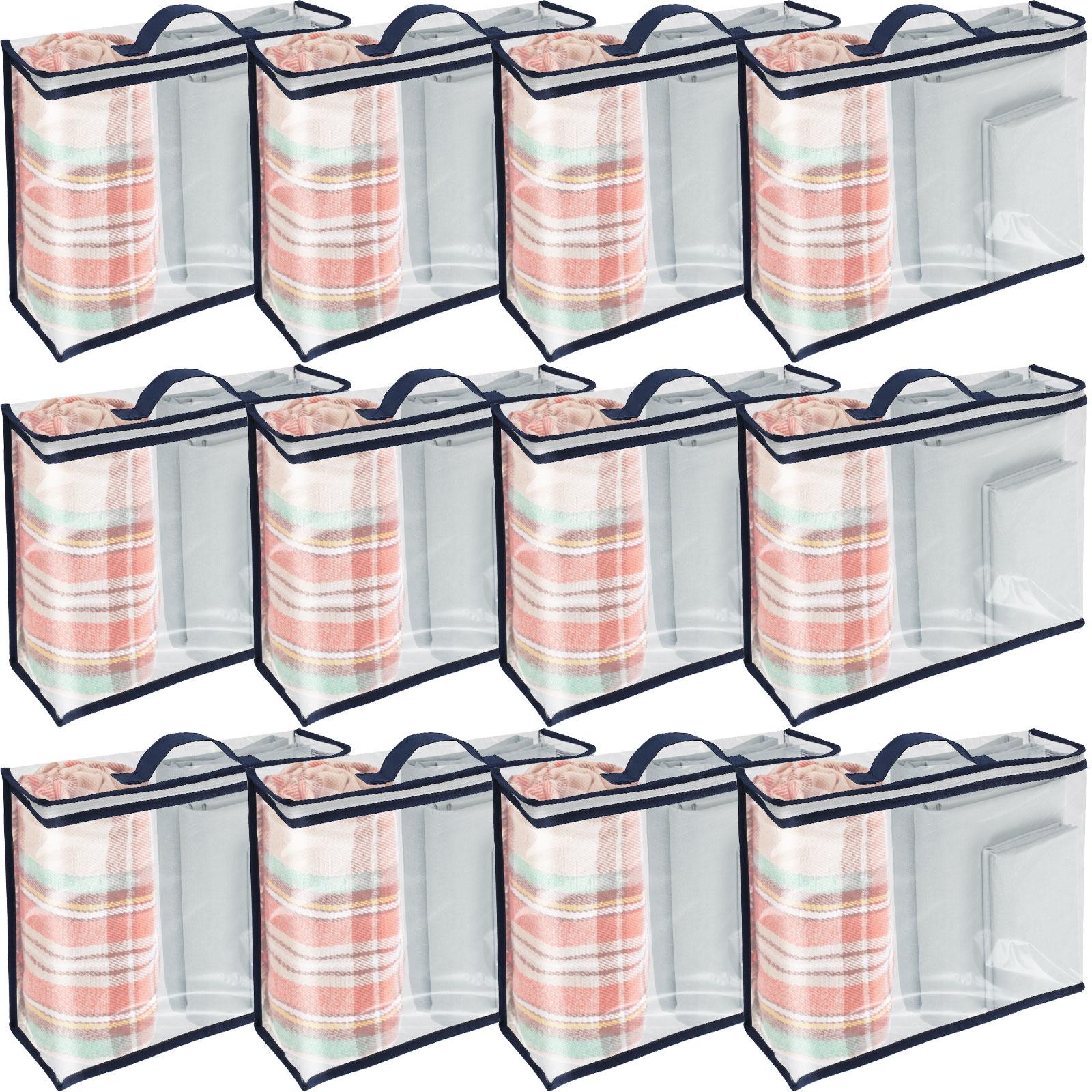 

12 Pack Clothes Organizer Storage Bags With Zippered Waterproof Storage organizer for Blanket Wardrobe Sundries Organizer