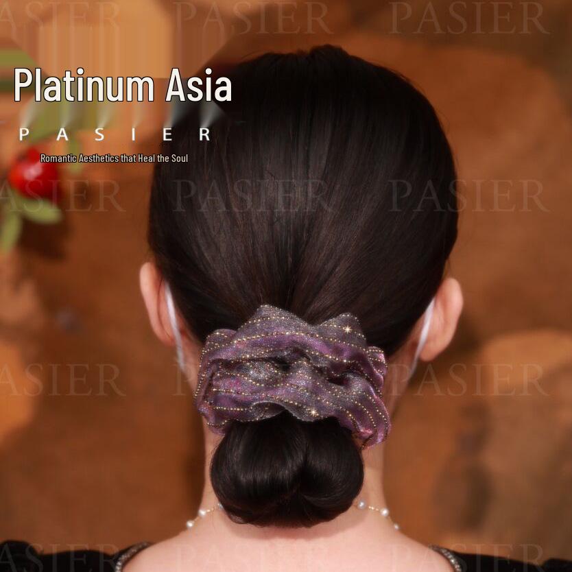 

Платиновый Сия Ретро Фиолетовый Перламутровый Резинка для волос – Высокая Эластичность Корейский Стиль Скранч