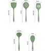 5Pcs Silicone Handle Cooking Utensils Set Non-Stick Heat Resistant Spoon Kitchen Supplies Baking Cooking Tool