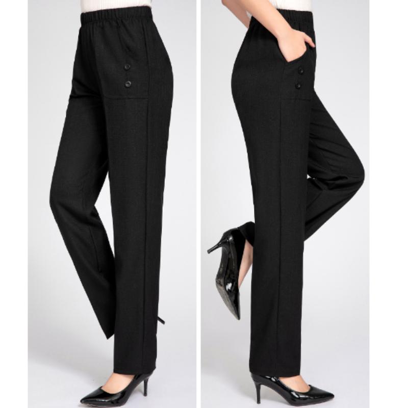Damen Frühling und Frühling Baumwolle Leinen Casual Bequeme Hosen Mode Weiß Beige Damen Lose und Gerade Hosen