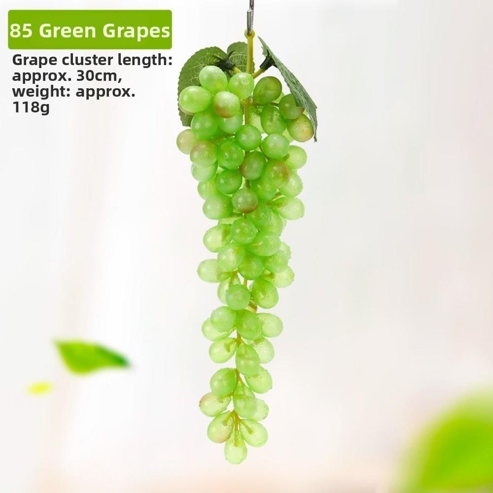 Realistic Artificial Grapes Bunches Decorative Simulation Artificial Faux Fruits Green Grass Fake Grape Bundles