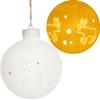 Battery-powered Ceramic LED Bauble with a Reindeer Motif