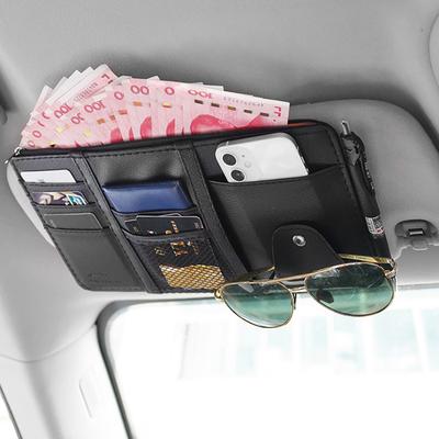 Sun Visor Card Capacity Holder High Easy Not Delicate To Peel Texture Multifunctional