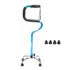 4 Pronged Base Walking Cane TPR Grip Aluminum Alloy Non Slip Quad Standing Stick for Indoor Outdoor