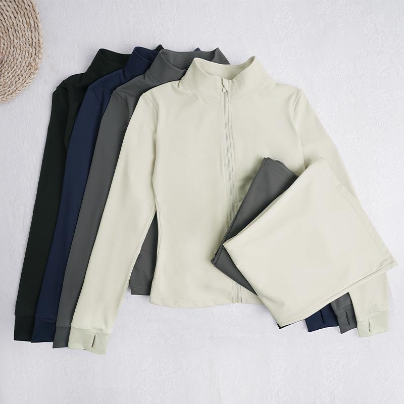 Adult Ballet Practice Jacket—Long Sleeve, Stand Collar, Slim Fit Dancewear for Spring/Autumn