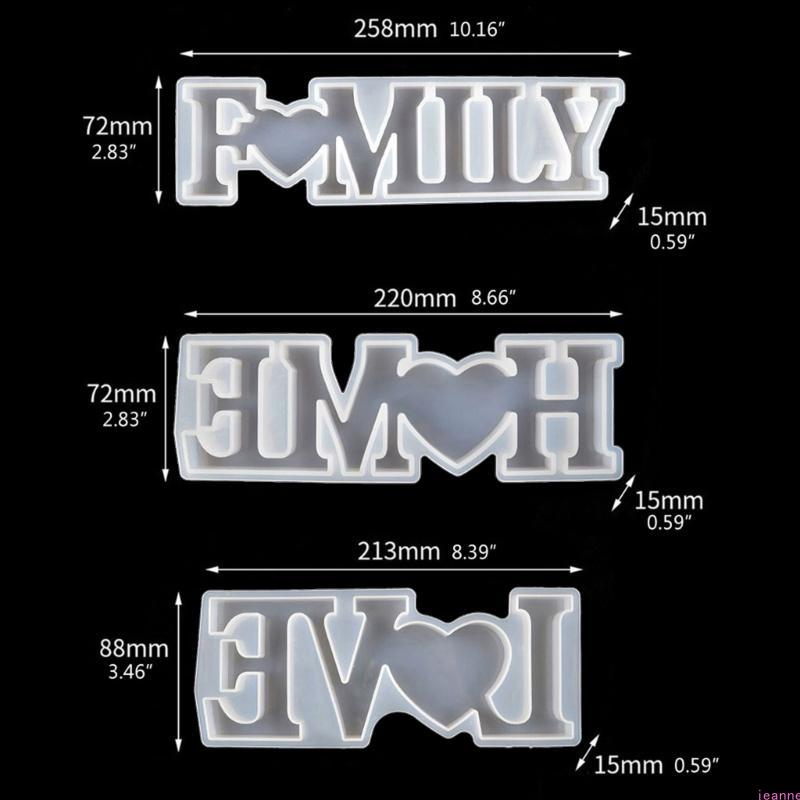 Love Home Family Silicone Mold Love Sign Word Mold Epoxy Resin Molds Art Crafts