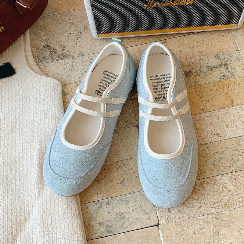 Flat-bottomed Silver Ballet Mary Jane Single Shoes Women's Shoes Spring and Summer New Soft-soled Casual Shoes