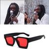 Men Square Frame Sunglasses 2026 Luxury Brand Designer Sun Glasses Retro Trendy Shades UV400 Texture Thick Edge Sunglasses