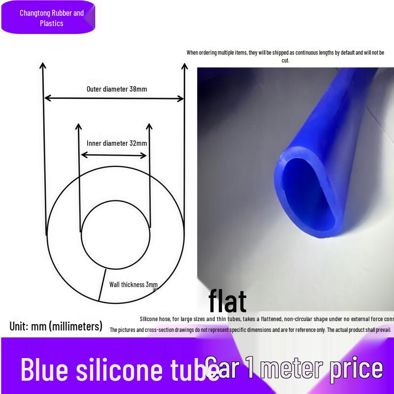 Blauer Silikon-Gummischlauch: Hitzebeständig & Kältebeständig, Elastisch, Weich, Verschleiß- & Alterungsbeständig, Isolierhülse
