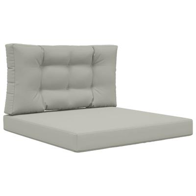 Outdoor Sofa Cushions 2 Pcs Gray Polyester