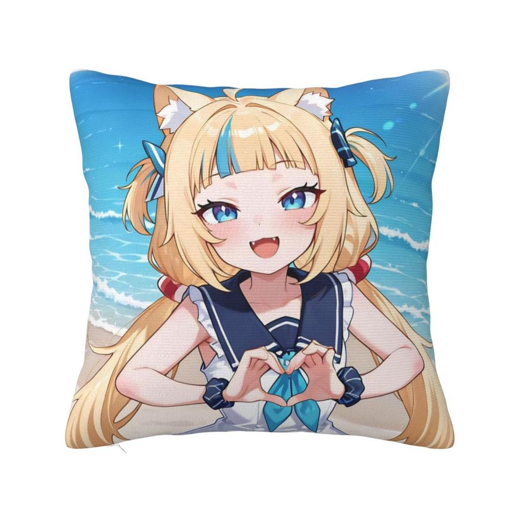 Pillow Cover Gura Gawr Cute Design Cushion Cover Kawaii Pillow Case For Sofa Home Decoration Pillowcases