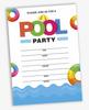 Inkdotpot Pack Of 30 Pool Party Invitations, Birthday Party Invites With Envelopes, Kids/Adult Pool Party Fill-In Style 5 X 7 Inches